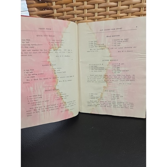 Vintage‎ 1945 Salem Cookbook Recipes Pages From The Old Winston Salem NC Book - Picture 10 of 14